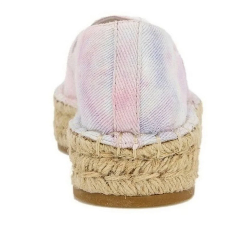Splendid Laney Pastel Cotton Candy‎ Tie-Dye Platform Espadrilles Shoes 8